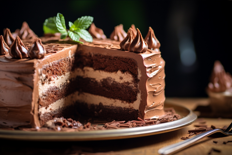 Chocolate cake with buttercream • Puchero MIX