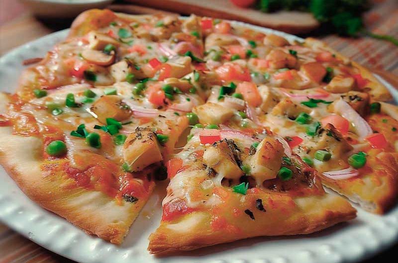 Pizza de Pollo y Verduras